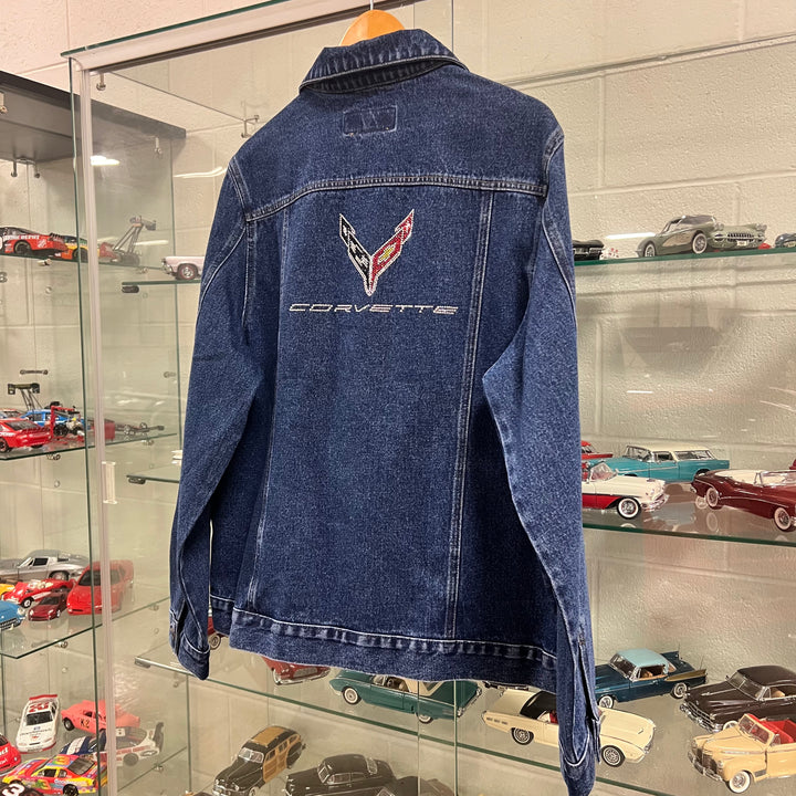 C8 Corvette Ladies Denim Jacket Back