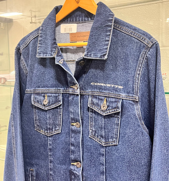 C8 Corvette Ladies Denim Jacket Rhinestone Back