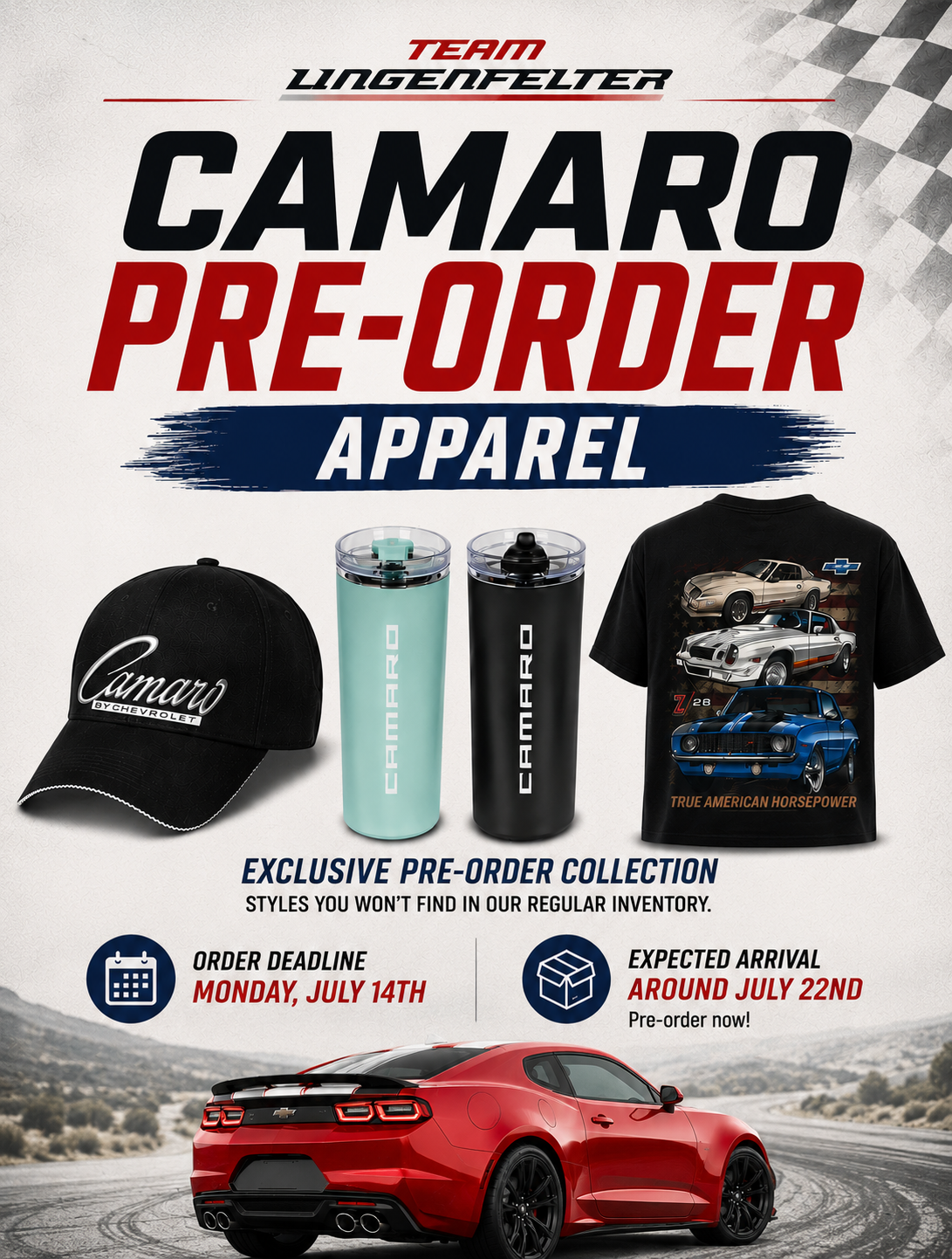 Camaro Pre-Order Apparel Event