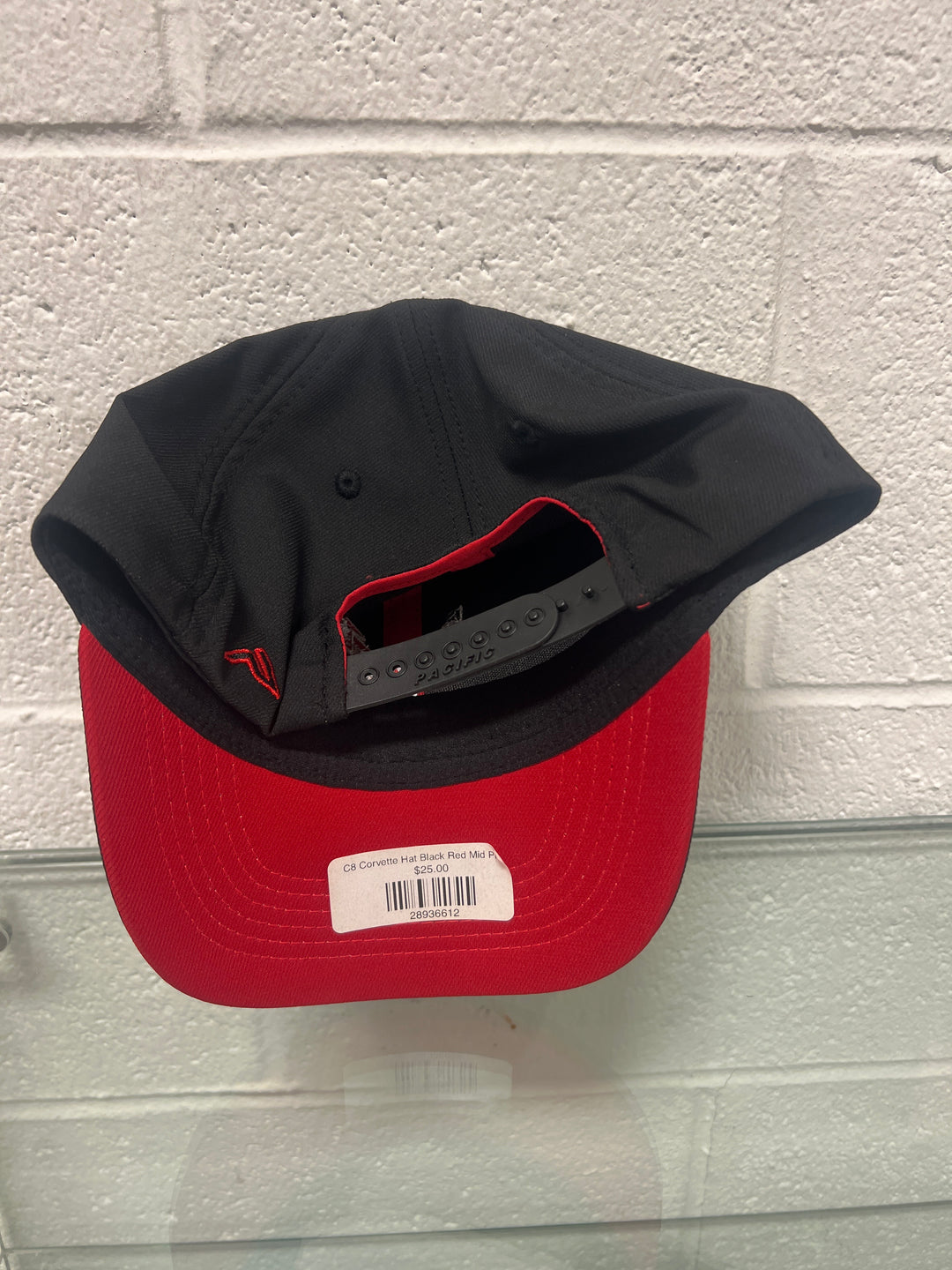 Black C8 Corvette hat by Lingenfelter Race Gear featuring embroidered logo, adjustable strap, and sporty design.