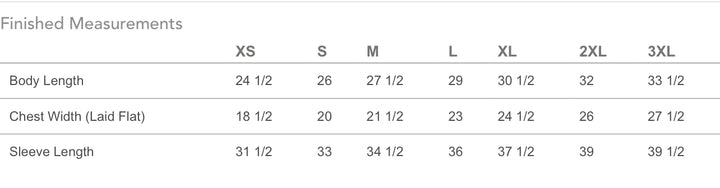 C8 Corvette Color Block Size Chart