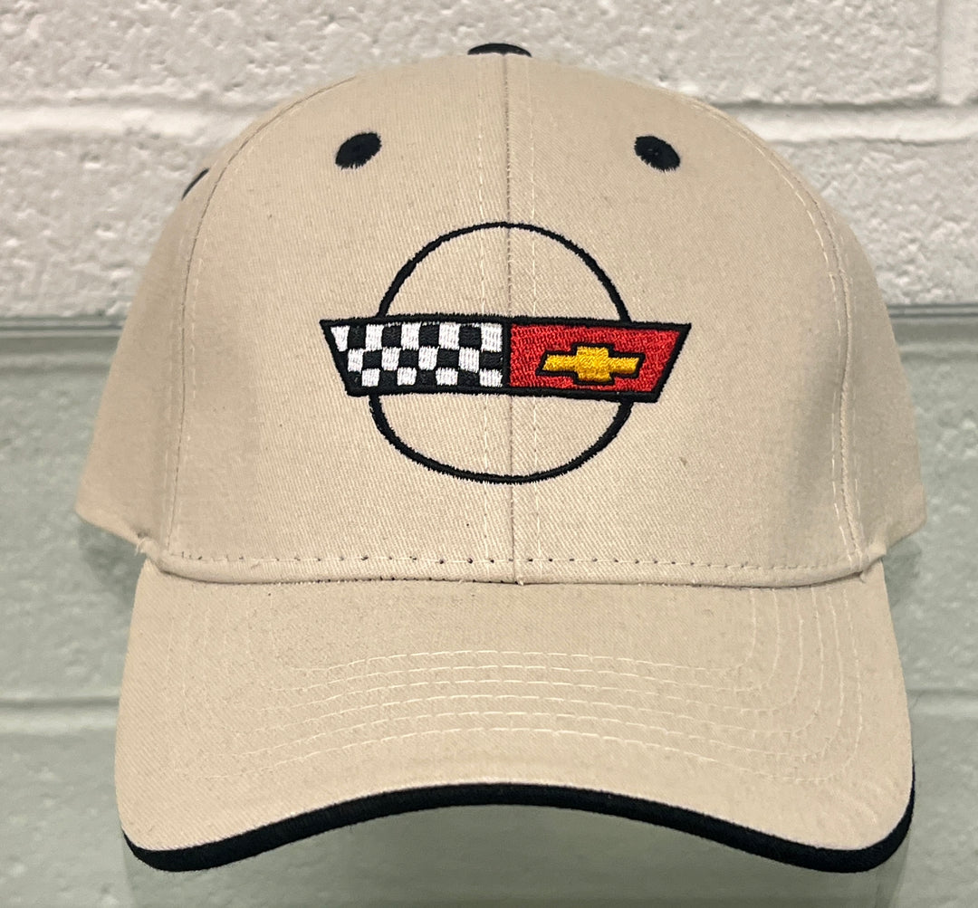 Heritage Tan hat for C4 Corvette enthusiasts, men's accessory with a stylish design, perfect for casual wear and automotive fans.