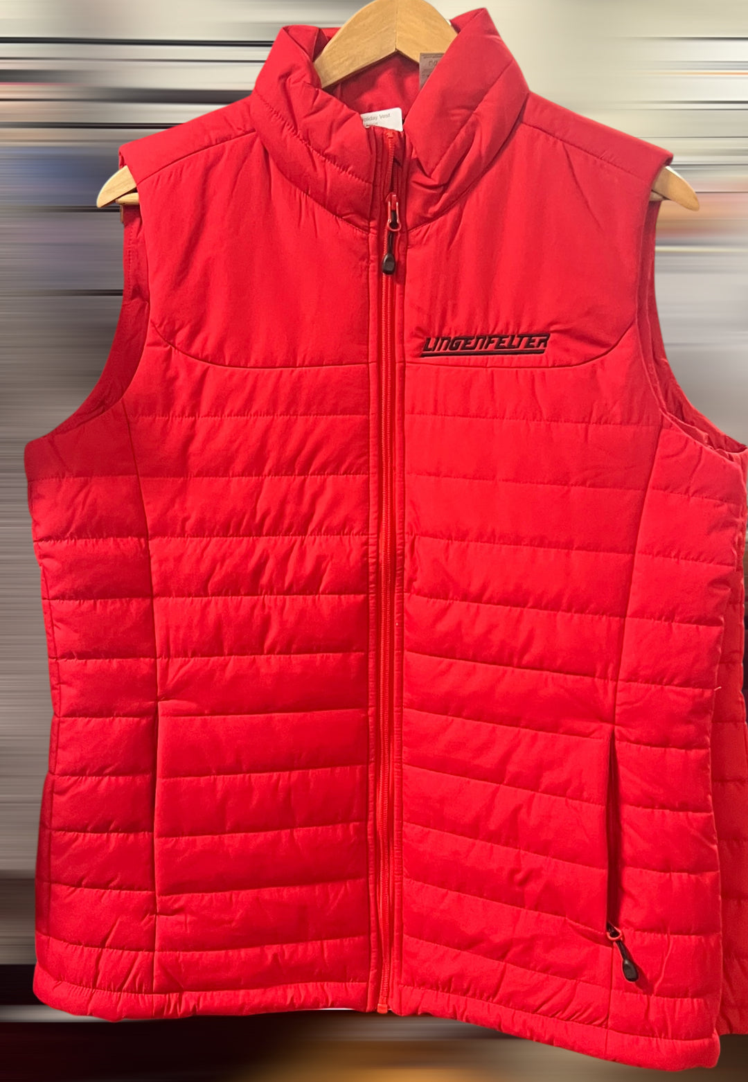 Lingenfelter Performance Engineering Ladies Red Puffer Vest
