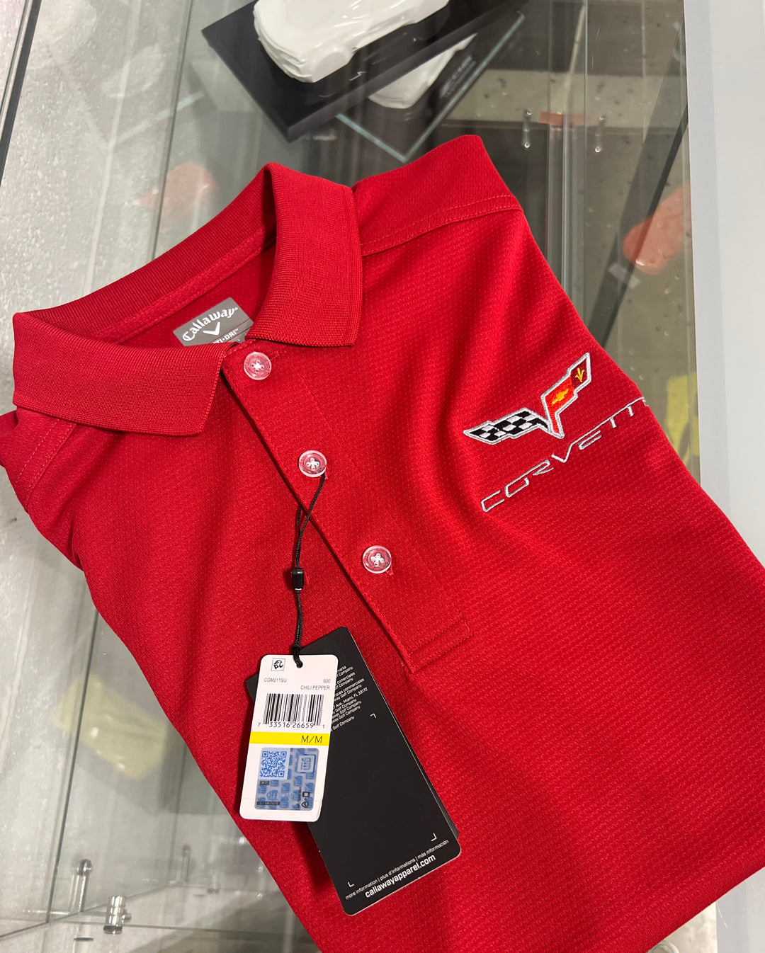 C6 Corvette Men's Chili Pepper Red Polo Shirt