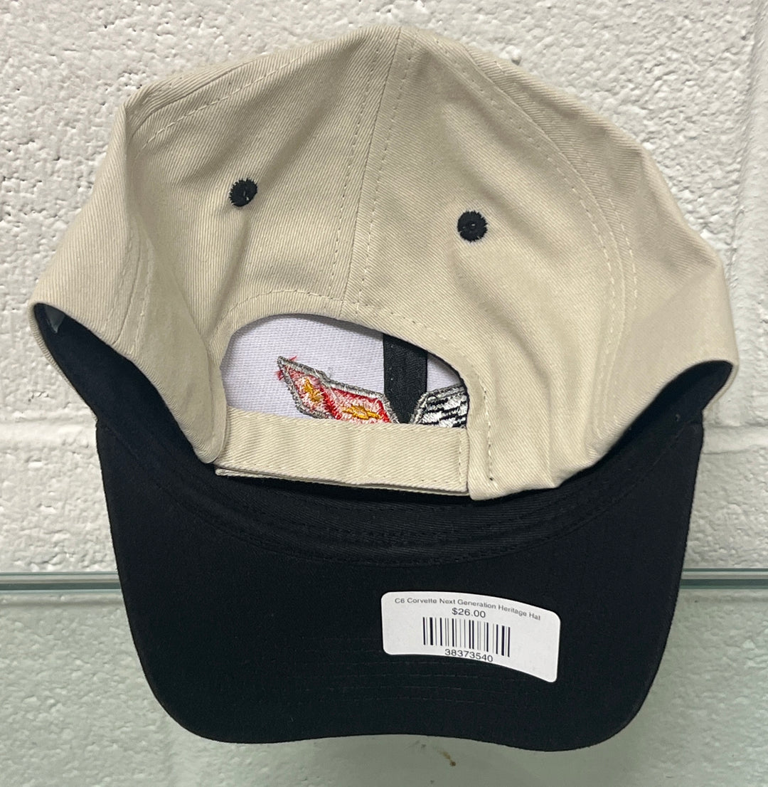 Lingenfelter Race Gear C6 Corvette Next Generation Heritage Hat for men, navy blue with embroidered Corvette logo and adjustable strap