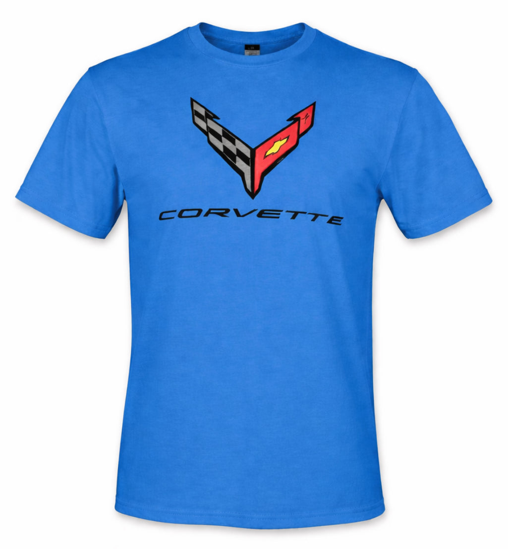 C8 Corvette Carbon Men's Blue T-Shirt - Team Lingenfelter