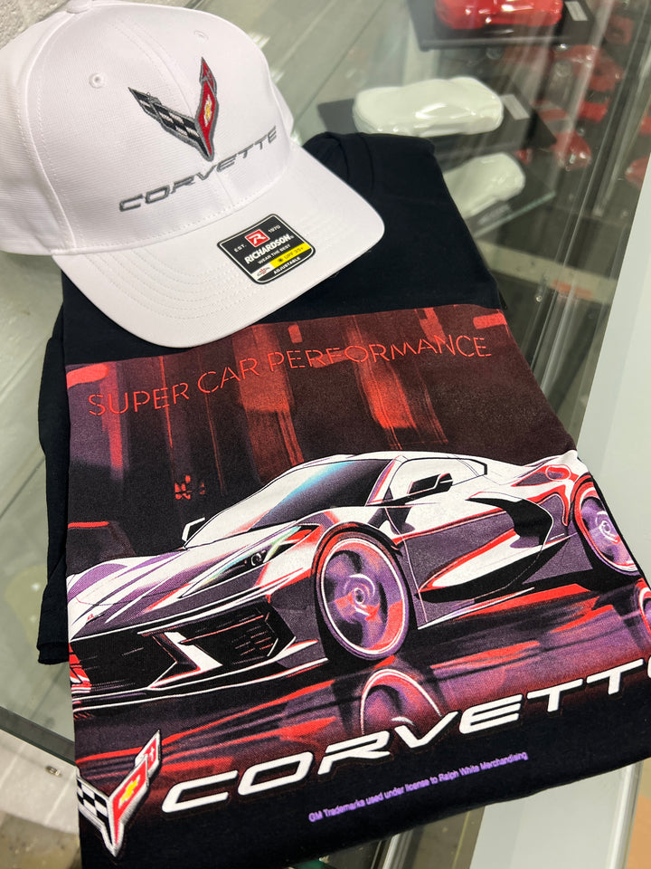 C8 CORVETTE SUPERCAR Men's Black PERFORMANCE Tee