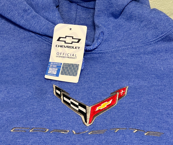 C8 Corvette Blue Hoodie Sweatshirt GM Licensed Team Lingenfelter