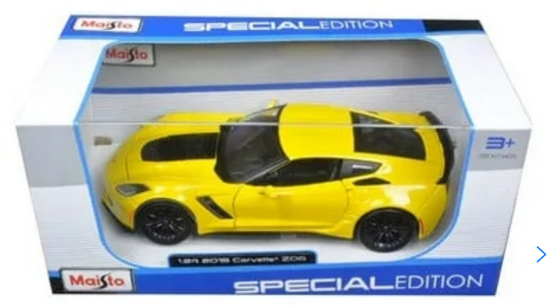 c7 yellow corvette z06 diecast