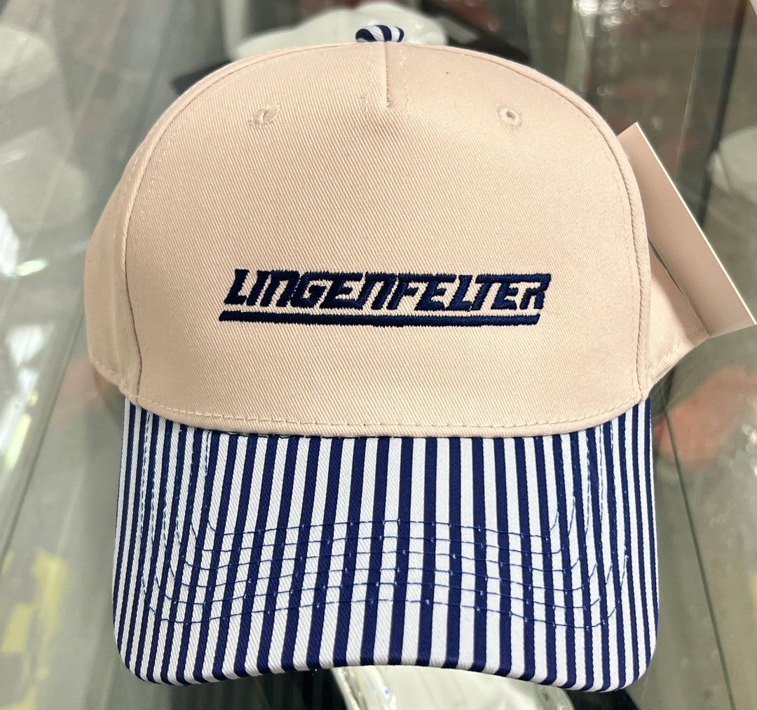 Lingenfelter Ladies Navy Striped Hat
