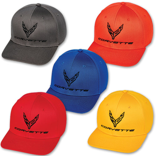 GM-licensed C8 Corvette tonal hat by Team Lingenfelter featuring embroidered Corvette logo and sporty design.