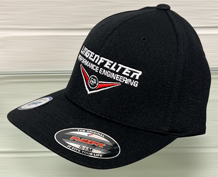 Black cap with Lingenfelter Performance Engineering logo on a black background