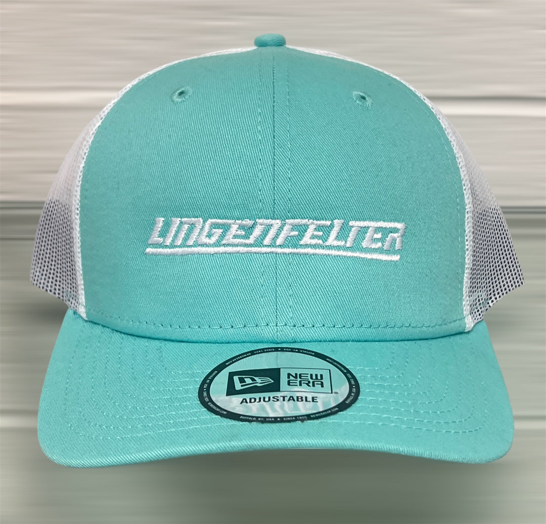 Lingenfelter Race Gear mint low profile snapback hat with adjustable strap and embroidered logo, casual headwear for fans.
