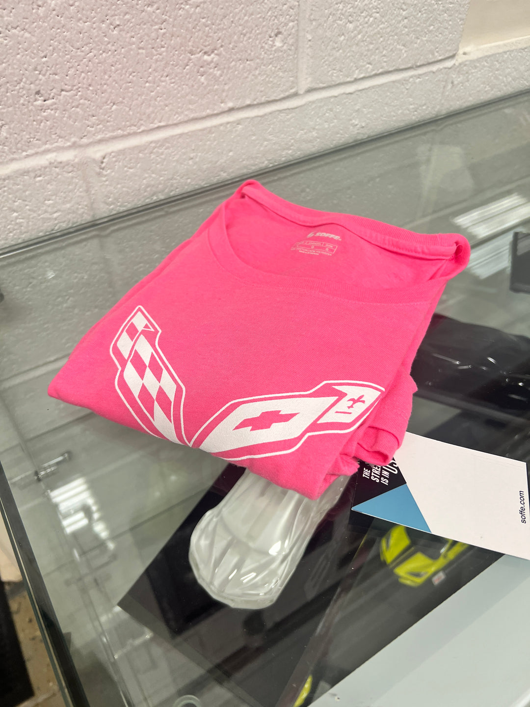 C7 Corvette Ladies Pink long sleeve Tee