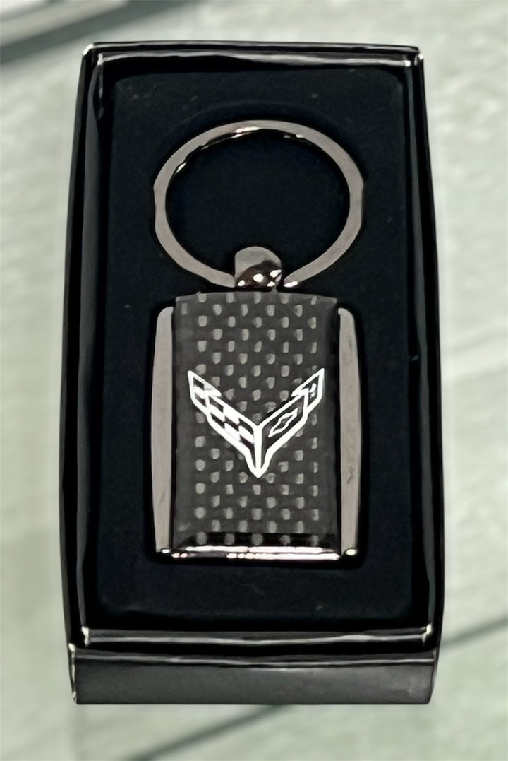 C8 Corvette Carbon Keychain