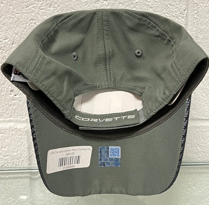 Back view of Lingenfelter Race Gear C8 Corvette carbon fiber hat showing structured design and branding.