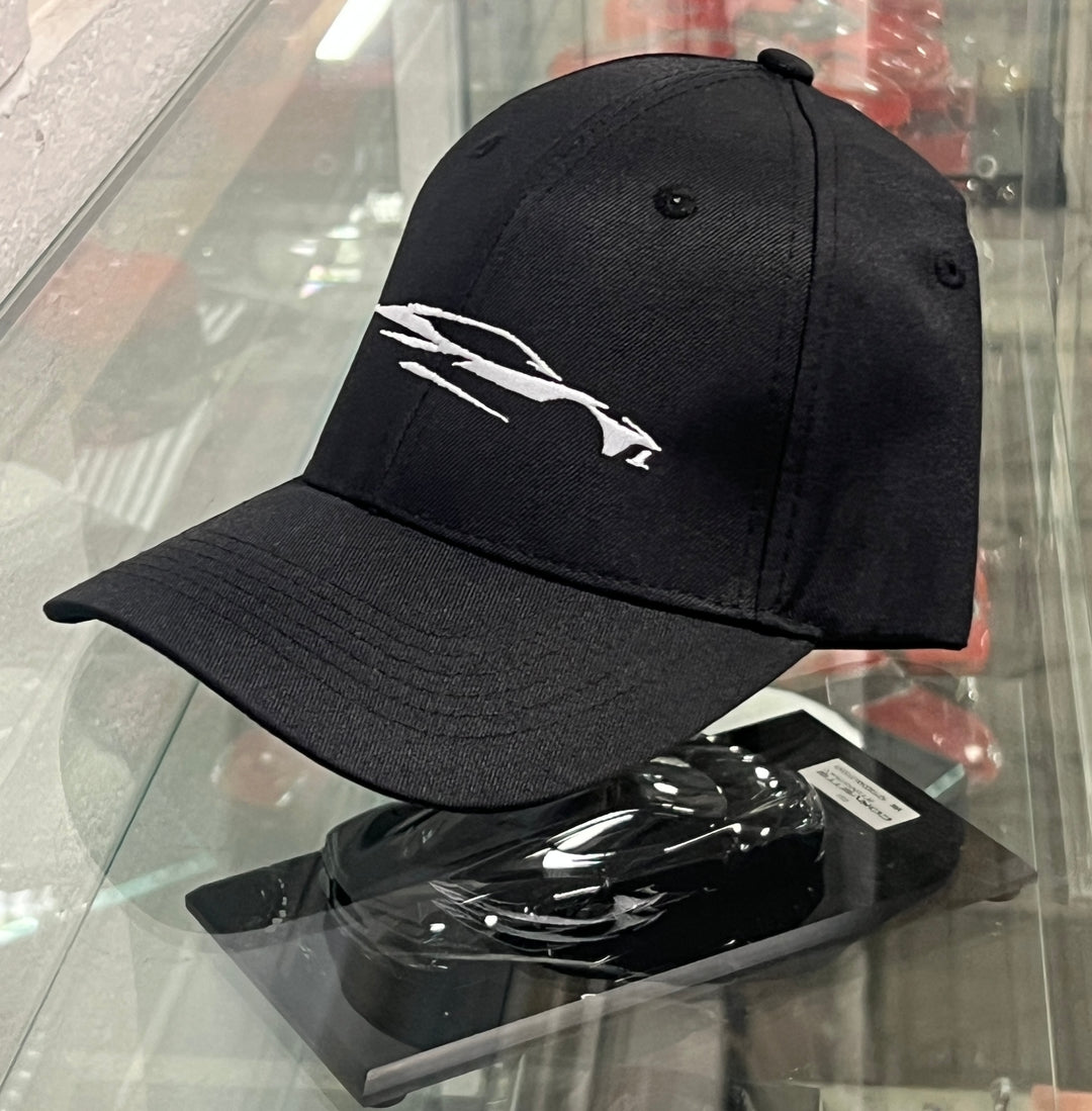 corvette black hat ceramic matrix gray logo side view