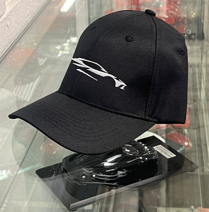 corvette black hat ceramic matrix gray logo side view