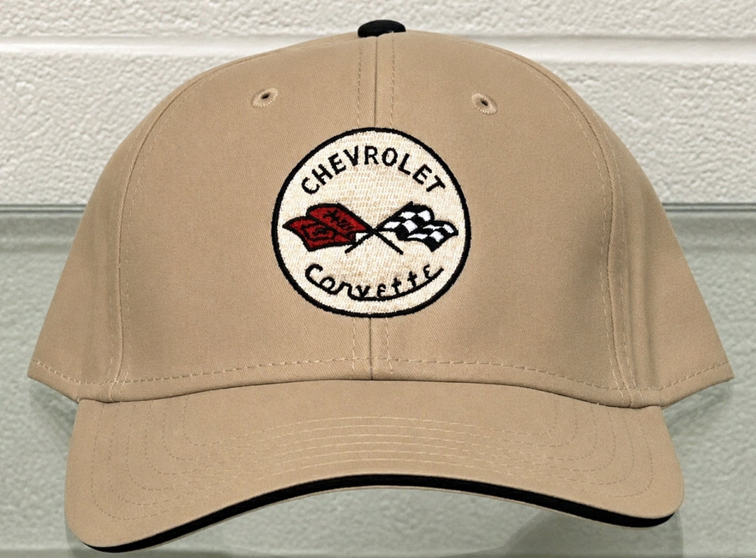 c1 corvette tan hat black accent on bill