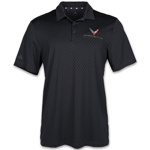 C8 Corvette Men's Apparel Polo Shirt Black Adidas