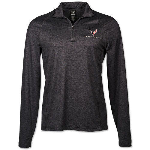 C8 Corvette Men's Charcoal Gray Pullover