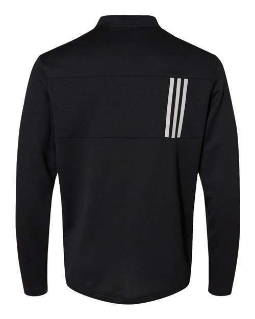 Black C8 Corvette men's Adidas quarter zip pullover by Lingenfelter Race Gear, back view showing sporty activewear top.
