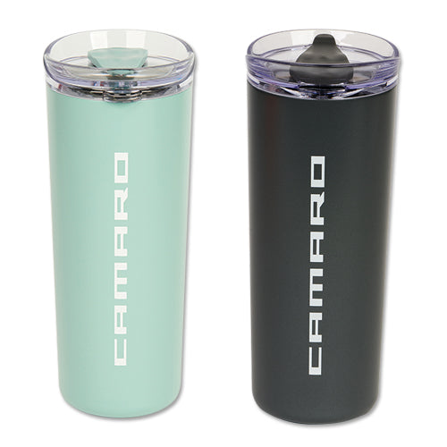camaro drinkware mint color and charcoal