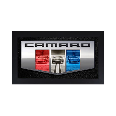 Camaro Six Badge Triple Framed Canvas