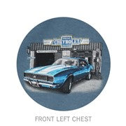 chevy muscle front logo of shirt