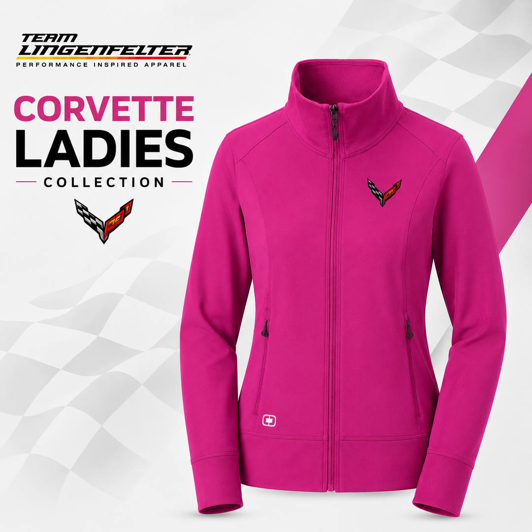 C8 Corvette Ladies full zip jacket. Pink