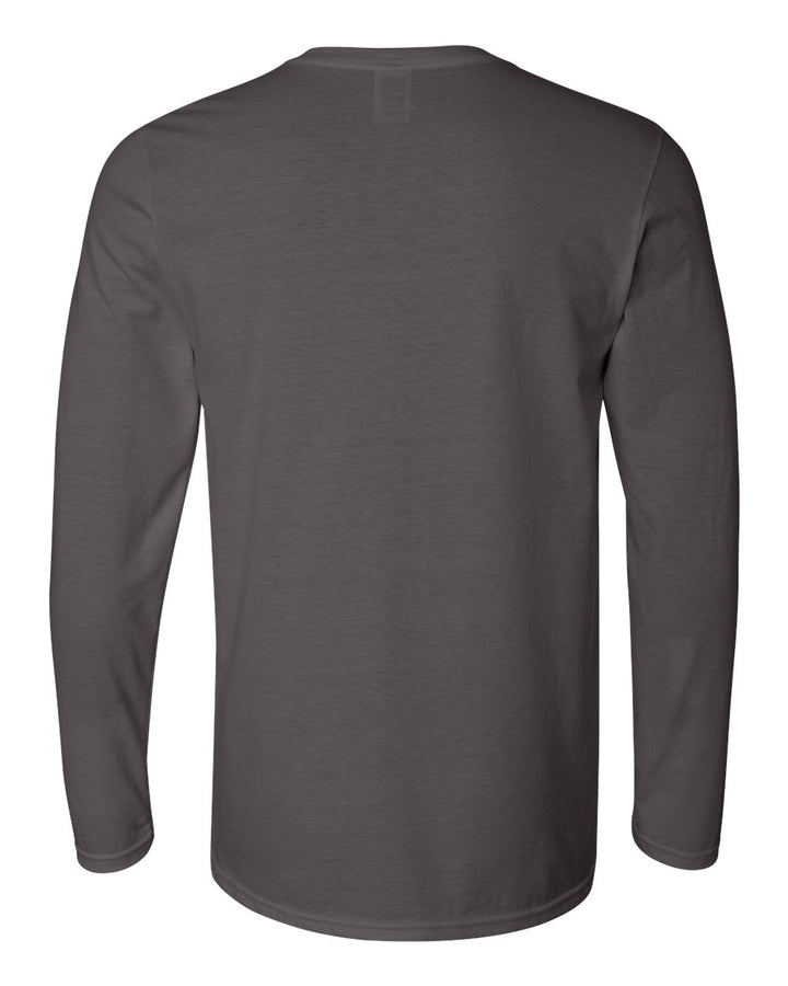 Gray long sleeve T-shirt for men from Lingenfelter Race Gear, featuring C8 Corvette design on soft cotton fabric.
