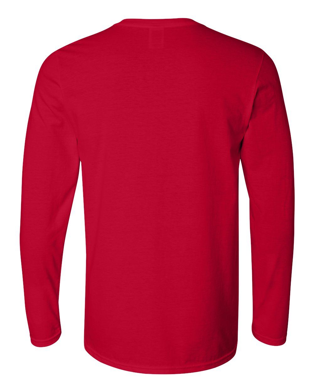 Men’s red long sleeve T-shirt by Team Lingenfelter featuring C8 Corvette logo, soft fabric, casual men's clothing.