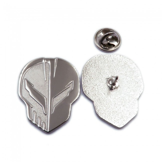 C8.R Corvette Jake Racing Silver Lapel Pin front and back