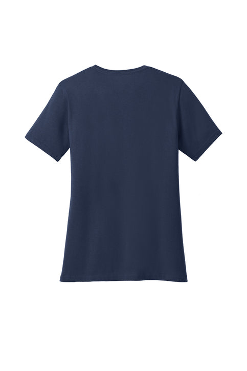 Summer Ladies V Neck Navy Tee