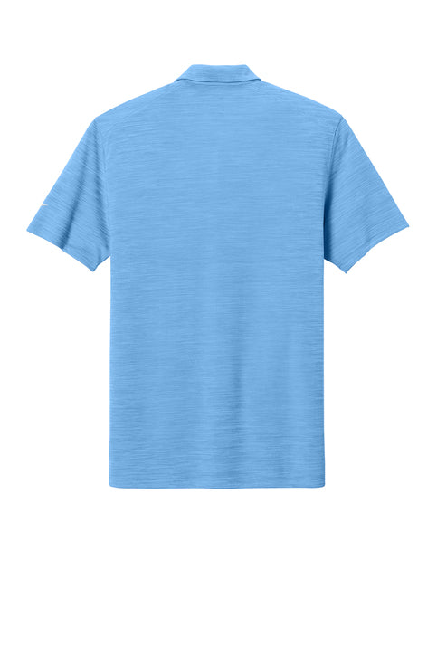 Blue polo shirt on a white background