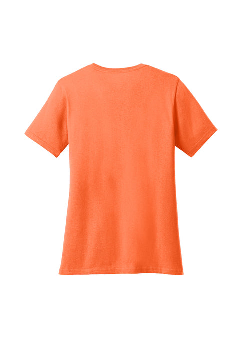 Summer Ladies Orange V-Neck Tee