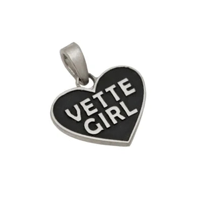 Vette Girl Corvette Heart Pendant