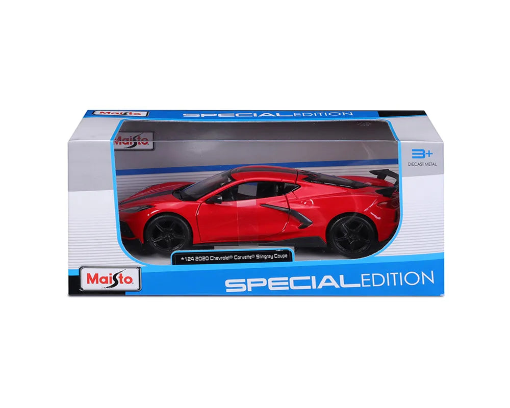red corvette diecast car