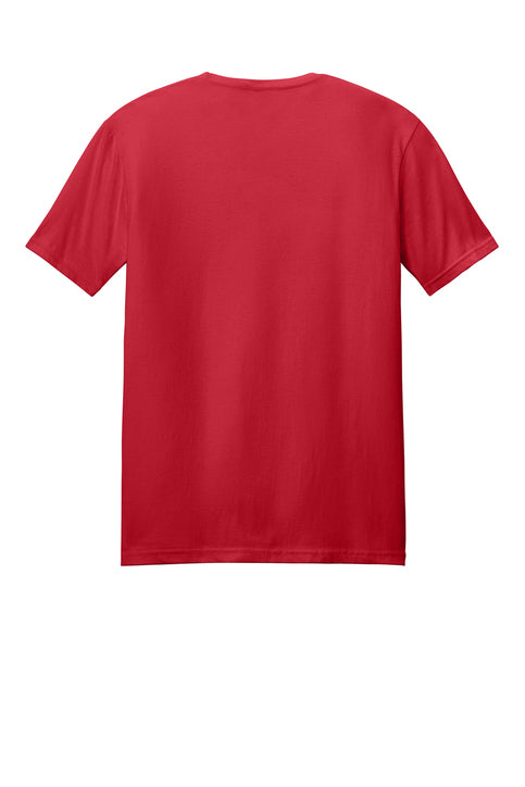 red t-shirt on a white background back view