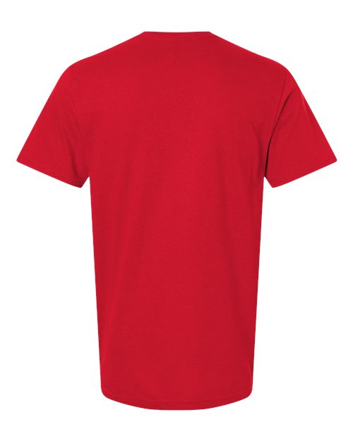 Red t-shirt on a white background back view