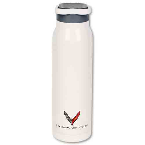 c8 corvette white water bottle