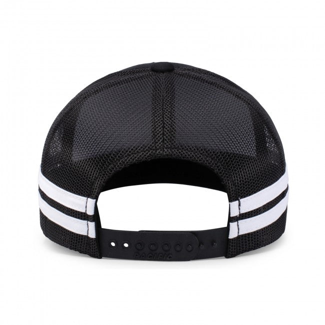 Black ZR1 Corvette mesh hat by Lingenfelter Race Gear, showing the back view with mesh panels and embroidered logo.